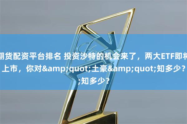 期货配资平台排名 投资沙特的机会来了，两大ETF即将上市，你对&quot;土豪&quot;知多少？